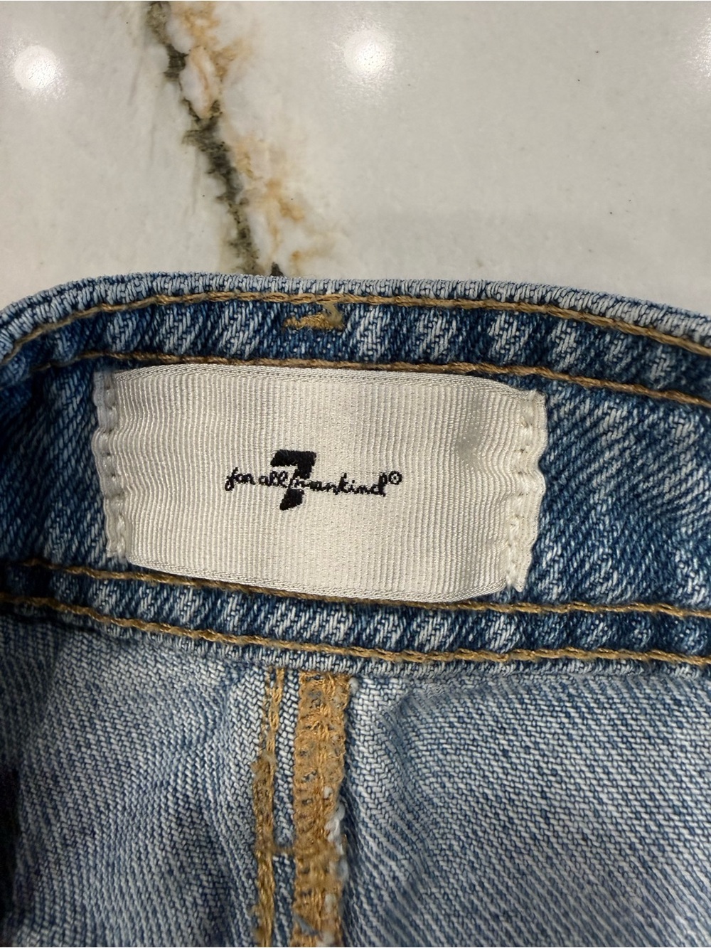 7 For All Mankind Light Blue Modern Dojo Trouser Jeans - Picture 4 of 9